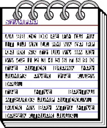 Stampoo Regular animated font preview Stampoo Regular animated font preview