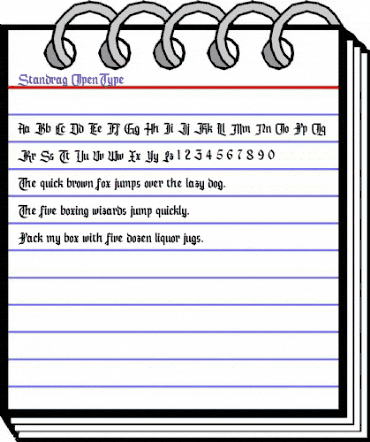 Standrag Regular animated font preview Standrag Regular animated font preview