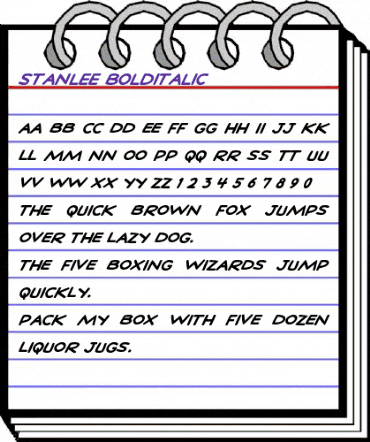 StanLee BoldItalic animated font preview StanLee BoldItalic animated font preview