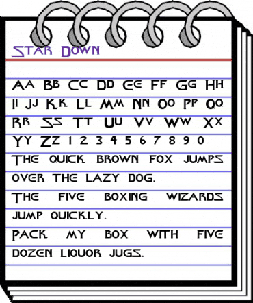 Star Down Regular animated font preview Star Down Regular animated font preview