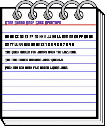 Star Guard Drop-Case Regular animated font preview Star Guard Drop-Case Regular animated font preview