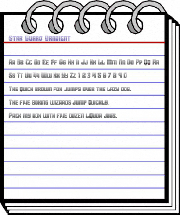 Star Guard Gradient Regular animated font preview Star Guard Gradient Regular animated font preview