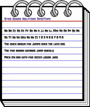 Star Guard Halftone Regular animated font preview Star Guard Halftone Regular animated font preview