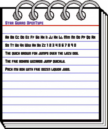 Star Guard Regular animated font preview Star Guard Regular animated font preview