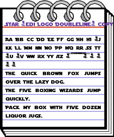 Star Jedi Logo DoubleLine1 Regular animated font preview