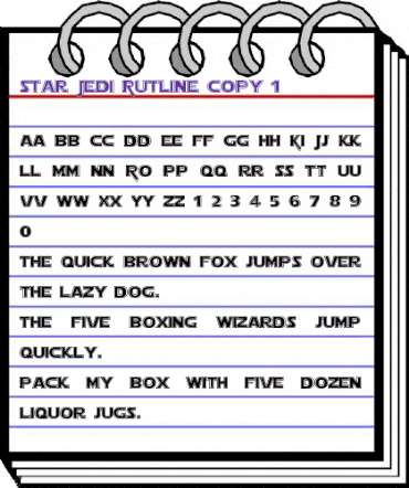 Star Jedi Outline Regular animated font preview