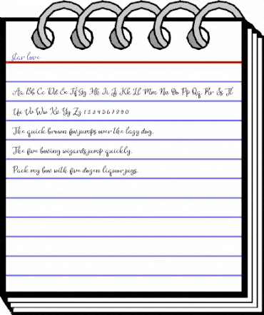 star love Regular animated font preview