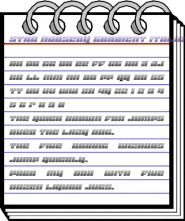 Star Nursery Gradient Italic Italic animated font preview