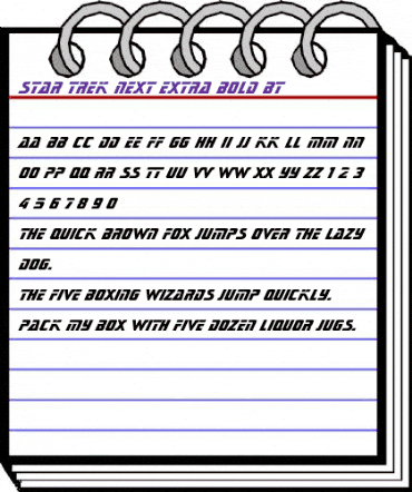 StarTrekNext XBd BT Extra Bold animated font preview StarTrekNext XBd BT Extra Bold animated font preview
