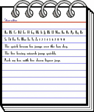 Staraitus Regular animated font preview