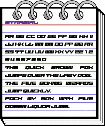 Starbirl Regular animated font preview