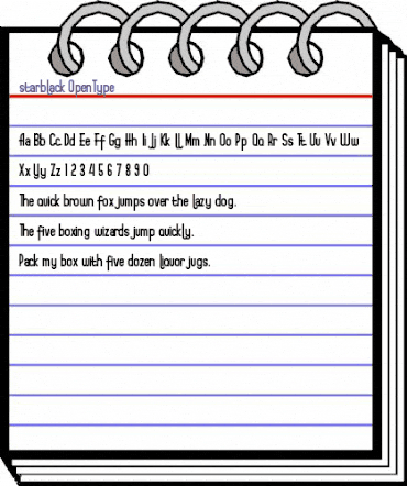 starblack Regular animated font preview starblack Regular animated font preview