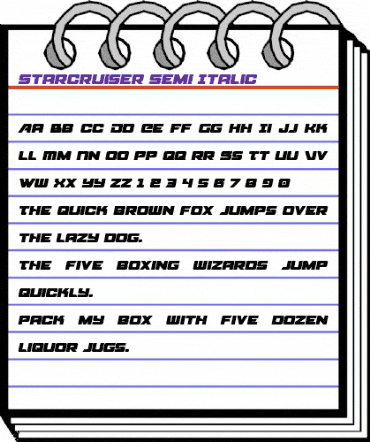 Starcruiser Semi-Italic Semi-Italic animated font preview Starcruiser Semi-Italic Semi-Italic animated font preview