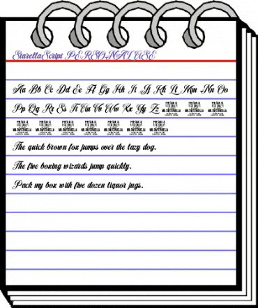 Starella Script PERSONAL USE Regular animated font preview