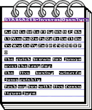 STARGAZER-Inverse Regular animated font preview STARGAZER-Inverse Regular animated font preview