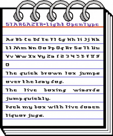 STARGAZER-Light Regular animated font preview STARGAZER-Light Regular animated font preview