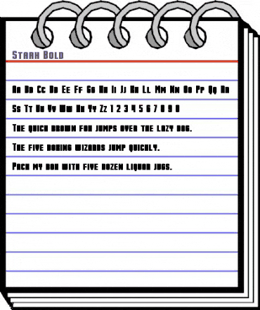 Stark Bold animated font preview