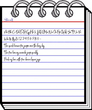 StarmiX Regular animated font preview