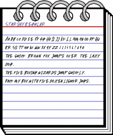 Starshy Regular animated font preview Starshy Regular animated font preview