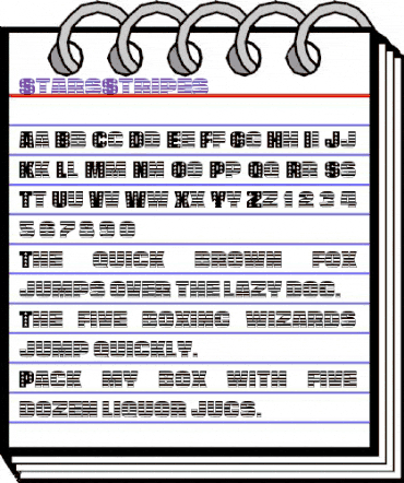 StarsStripes Regular animated font preview StarsStripes Regular animated font preview