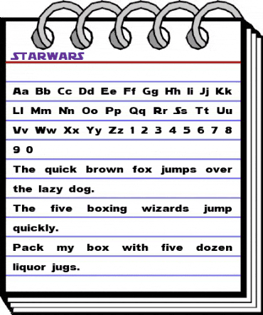 STARWARS Regular animated font preview