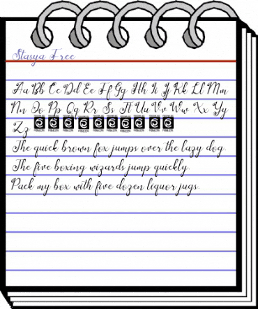 Stasya Free Regular animated font preview Stasya Free Regular animated font preview