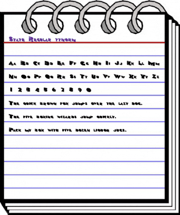 State Regular animated font preview