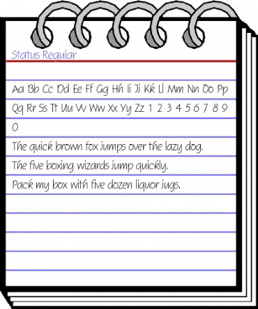 Status Regular animated font preview