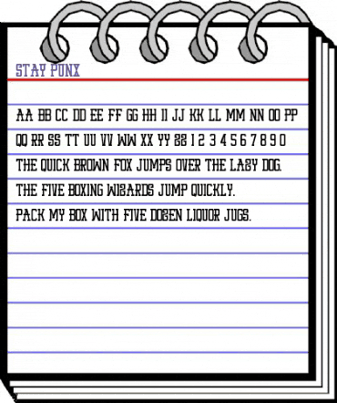 STAY PUNX Regular animated font preview STAY PUNX Regular animated font preview