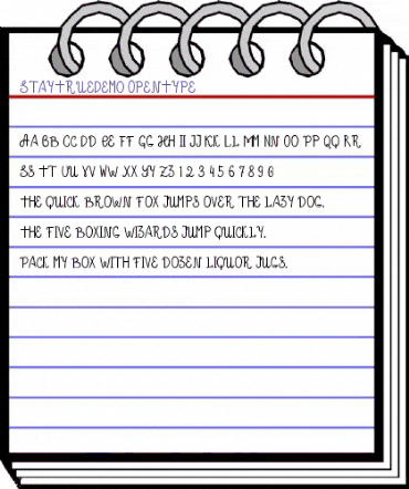 Stay True Demo animated font preview