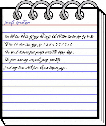 Steady Regular animated font preview