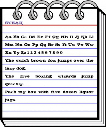 STEAK Regular animated font preview