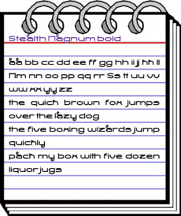 Stealth Magnum Bold Regular animated font preview Stealth Magnum Bold Regular animated font preview