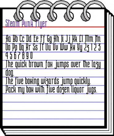 Steam Punk Flyer Regular animated font preview Steam Punk Flyer Regular animated font preview