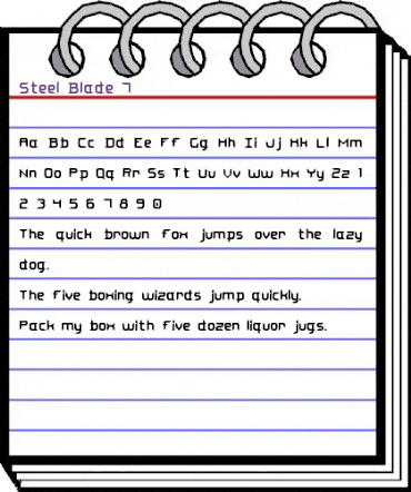 Steel Blade 7 Regular animated font preview Steel Blade 7 Regular animated font preview