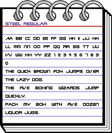Steel Regular animated font preview