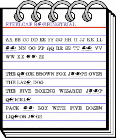 Steelcap RubbingTrial Regular animated font preview Steelcap RubbingTrial Regular animated font preview