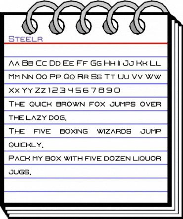 Steelr Regular animated font preview