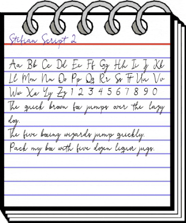 Stefian Script Regular animated font preview