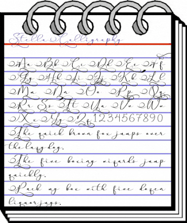 Stella Calligraphy Regular animated font preview Stella Calligraphy Regular animated font preview
