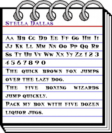 Stella Dallas Regular animated font preview Stella Dallas Regular animated font preview