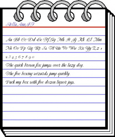 StellaAnnJF Regular animated font preview