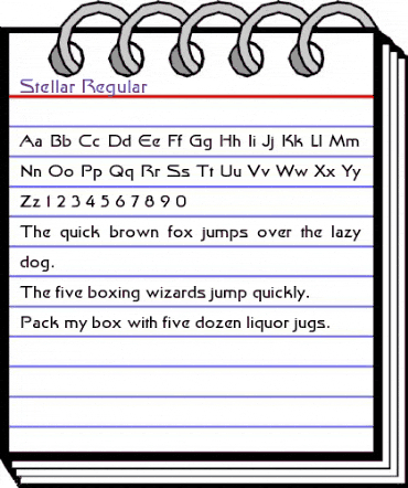 Stellar Regular animated font preview