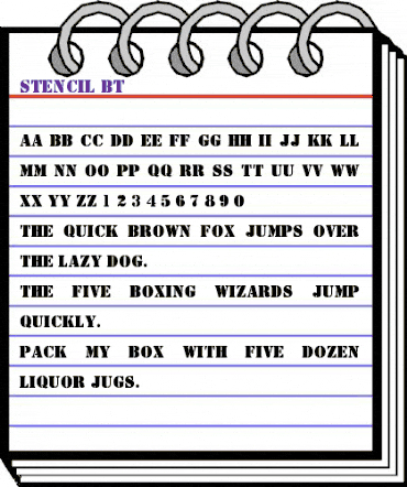 Stencil Regular animated font preview Stencil Regular animated font preview