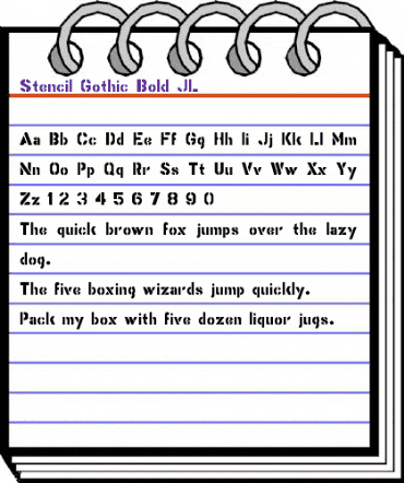 Stencil Gothic Bold JL Regular animated font preview Stencil Gothic Bold JL Regular animated font preview