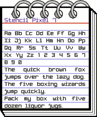 Stencil Pixel-7 Regular animated font preview