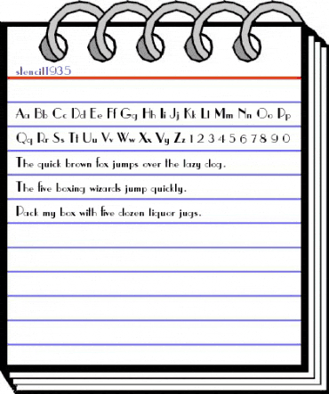 stencil1935 Regular animated font preview