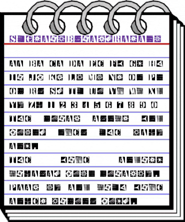 StencilBricksRandom Regular animated font preview StencilBricksRandom Regular animated font preview