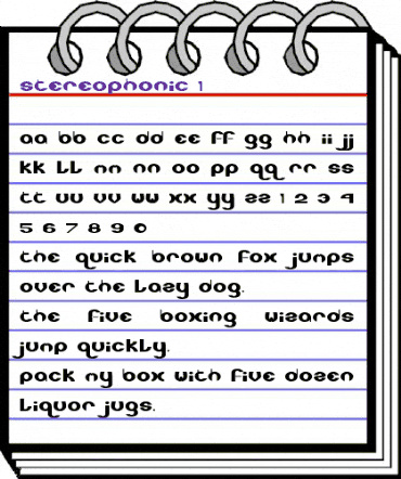 Stereophonic 1 animated font preview