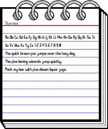Stereoz Regular animated font preview